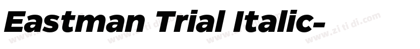 Eastman Trial Italic字体转换